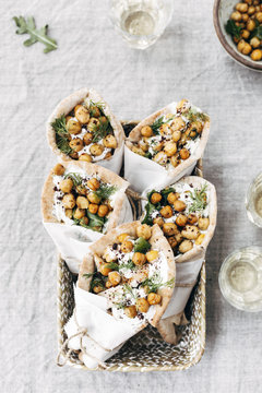 Roasted Chicken Pita Wraps