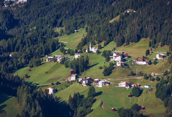 Imressive Dolomites mountains and traditional villages. North of Italy