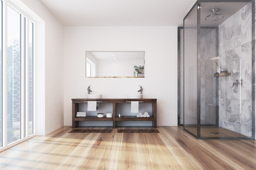 Modern bathroom with a double sink