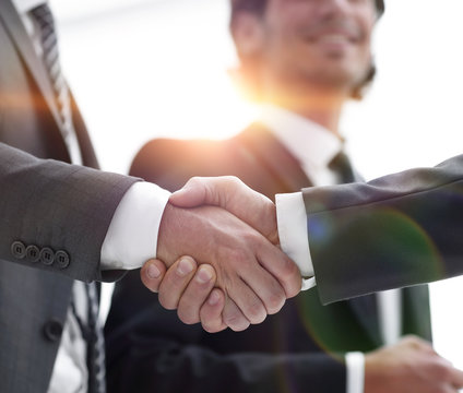 closeup.handshake of business people