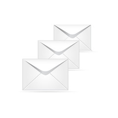 Icon ajar envelopes on white background. Vector illustration for your design.