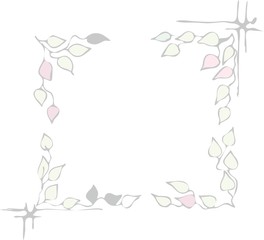 Vector frame of the leaves 