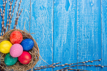 multi-colored easter eggs
