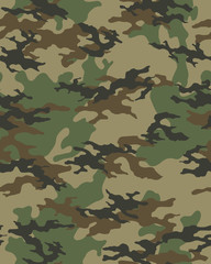 Fashionable camouflage pattern, military print .Seamless illustration - obrazy, fototapety, plakaty