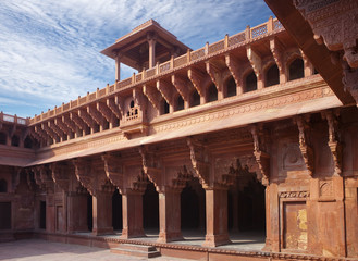 Red fort inside. Agra. India