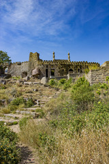 Hiking up to the Temple at the top of Golconda Fort in Hyderabad, India