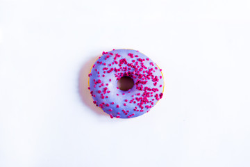 donut white round background