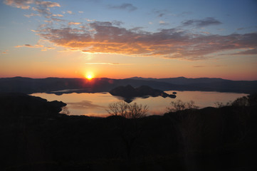 日本の山の風景