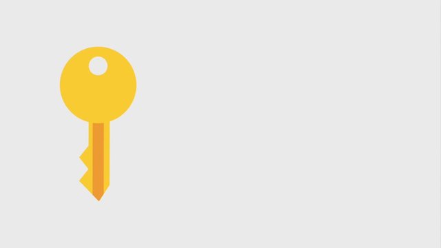 key spinnning icons animation design