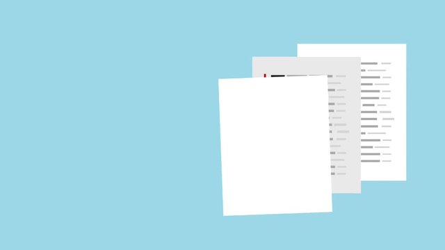 documents with text lines icons animation design