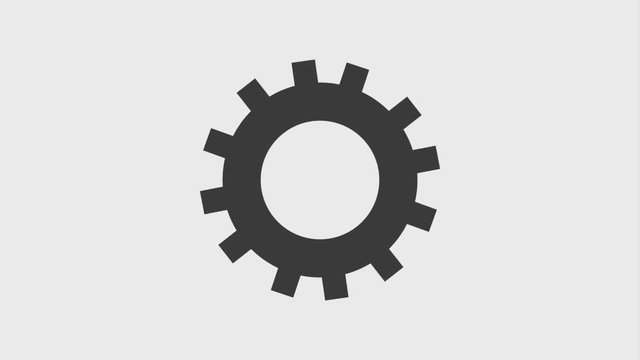 gear spinning icons animation design