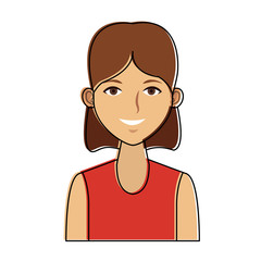 Beautiful woman cartoon icon vector illustration graphic design
