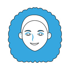 Beautiful woman cartoon icon vector illustration graphic design