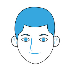 Man smiling cartoon icon vector illustration graphic design