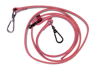 Red belt to a female bag