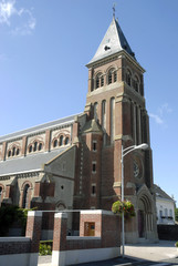 Fototapeta na wymiar Cayeux-sur-Mer (Somme) L'église de la ville