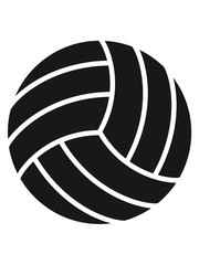 muster Volleyball rund kreis ball spielen verein spaß sport logo design