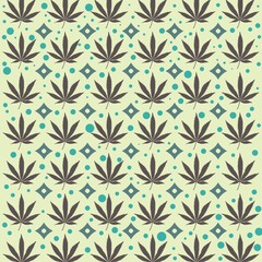 cannabis pattern vector