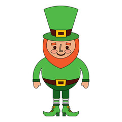 cute cartoon leprechaun st patricks day mascot character