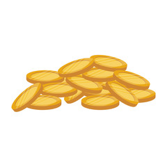 Coins stacked isolated icon vector illustration graphic design