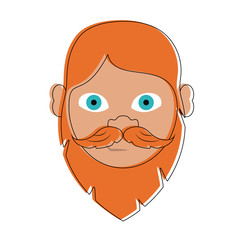Elf face cartoon icon vector illustration graphic design