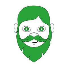 Elf face cartoon icon vector illustration graphic design