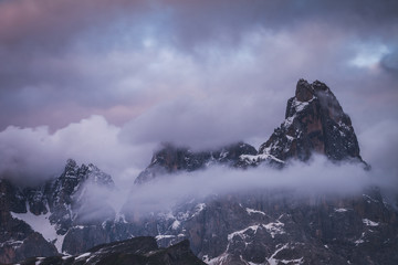 Fototapeta na wymiar Typical beautiful landscape in Dolomites