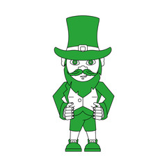 Elf with hat cartoon icon vector illustration graphic design