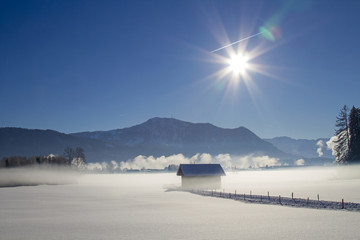 Allg&auml;u - Winter - Winterwonderland - Pulverschnee - Gr&uuml;nten - H&uuml;tte