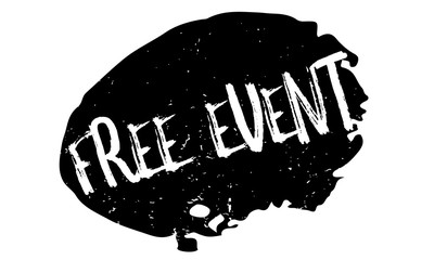 Free Event rubber stamp. Grunge design with dust scratches. Effects can be easily removed for a clean, crisp look. Color is easily changed.
