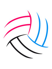 muster frau weiblich girl mädchen sprung aufschlag silhouette schatten umriss cool Volleyball rund kreis ball spielen verein spaß sport logo design