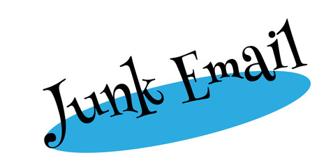 Junk Email rubber stamp. Grunge design with dust scratches. Effects can be easily removed for a clean, crisp look. Color is easily changed.
