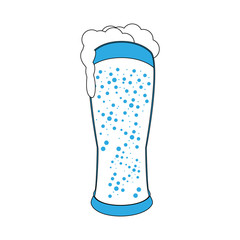 Beer glass cup icon vector illustration graphic design