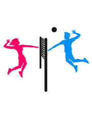 muster cool Volleyball rund kreis ball spielen verein spaß sport logo design