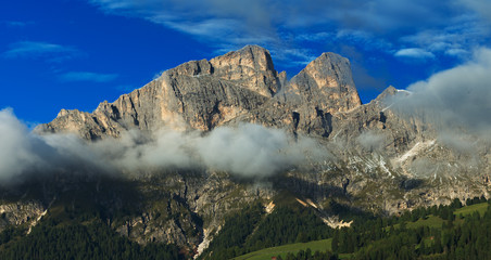 clearing storm in Dolomites