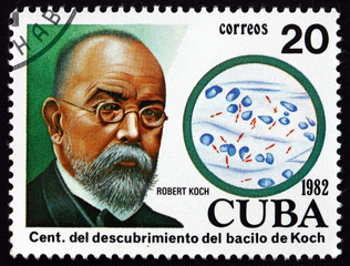 Postage stamp Cuba 1982 discovery of the tubercle bacillus