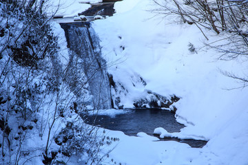 西沢渓谷雪景色