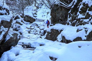 西沢渓谷雪景色