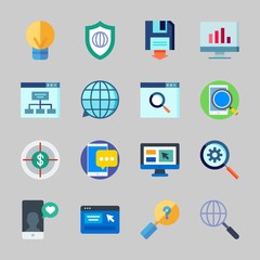 Icons about Seo with idea, translation, download, online , search and analytics