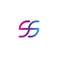 initial letter rounded logo modern, colorful gradient