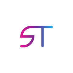 initial letter rounded logo modern, colorful gradient