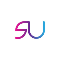 initial letter rounded logo modern, colorful gradient