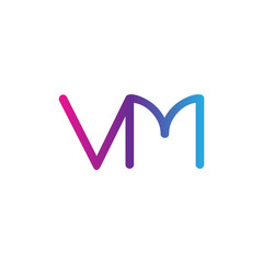 initial letter rounded logo modern, colorful gradient