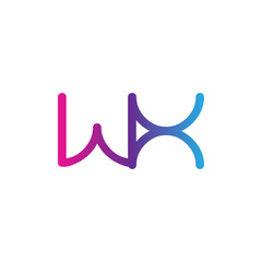 initial letter rounded logo modern, colorful gradient