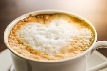  take a break with hot chocolate   in coffee shop