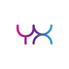 initial letter rounded logo modern, colorful gradient