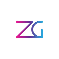 initial letter rounded logo modern, colorful gradient