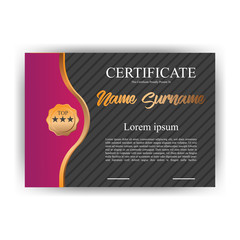 Landscape Purple Certificate Template