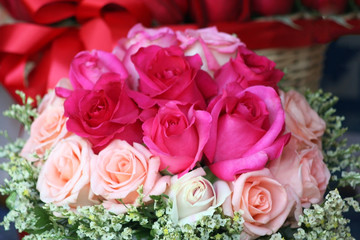 Beautiful pink rose bouquet