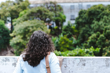 Woman contemplating horizon